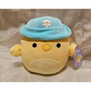 Squishmallow Easter 2025 Triston the Chick with Bucket Hat 8 inch Plush NEW Rare